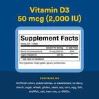Natural Factors Vitamina D3 2000 UI (50 mcg) 120 Cápsulas Blandas