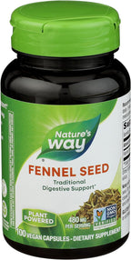 Nature's Way Semillas de Hinojo, 480 mg por dosis, 100 Cápsulas
