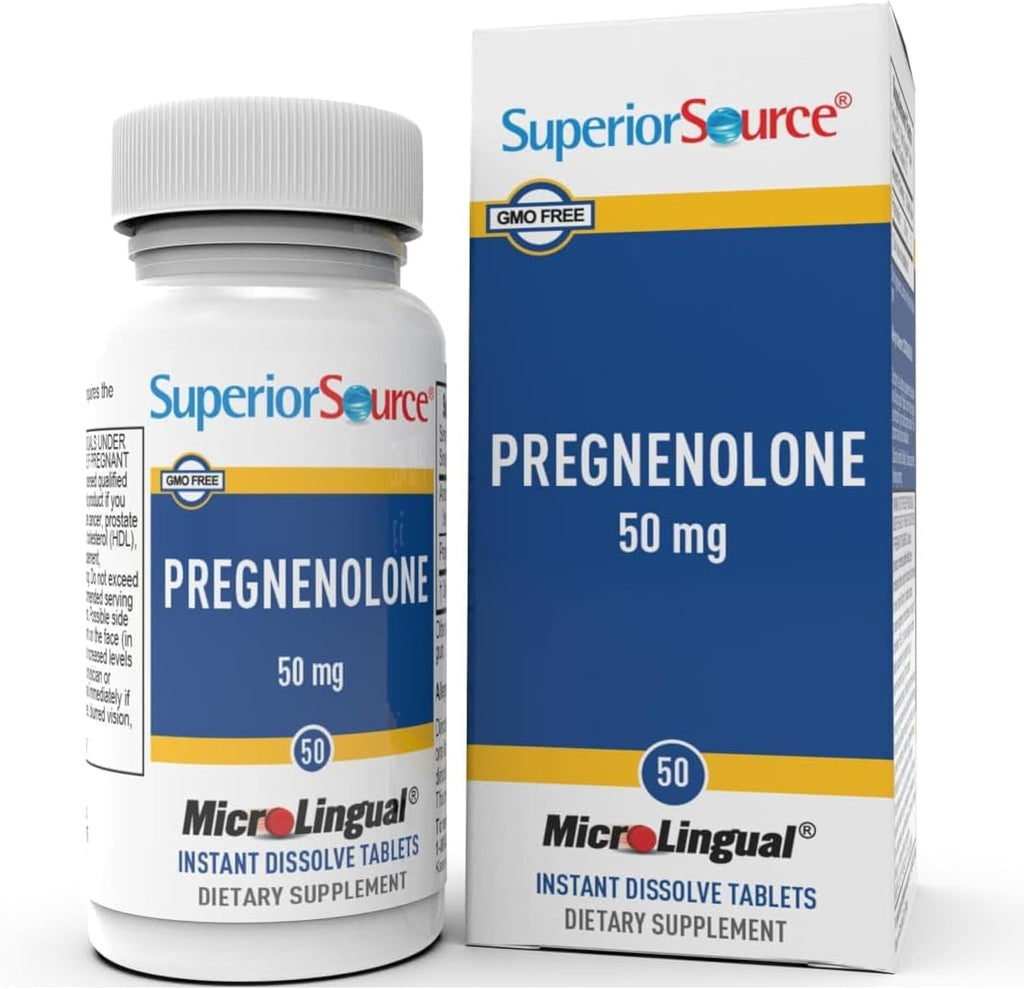 Superior Source Pregnenolona 50 mg – 50 Comprimidos de Disolución Instantánea