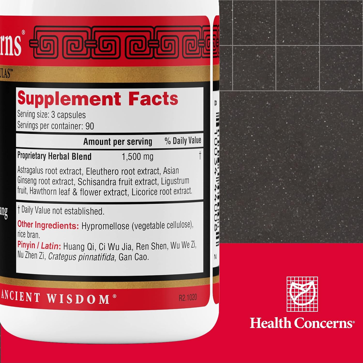 Health Concerns Astra 8 – Mezcla Herbal Adaptógena con Astrágalo y Ginseng – 270 Cápsulas