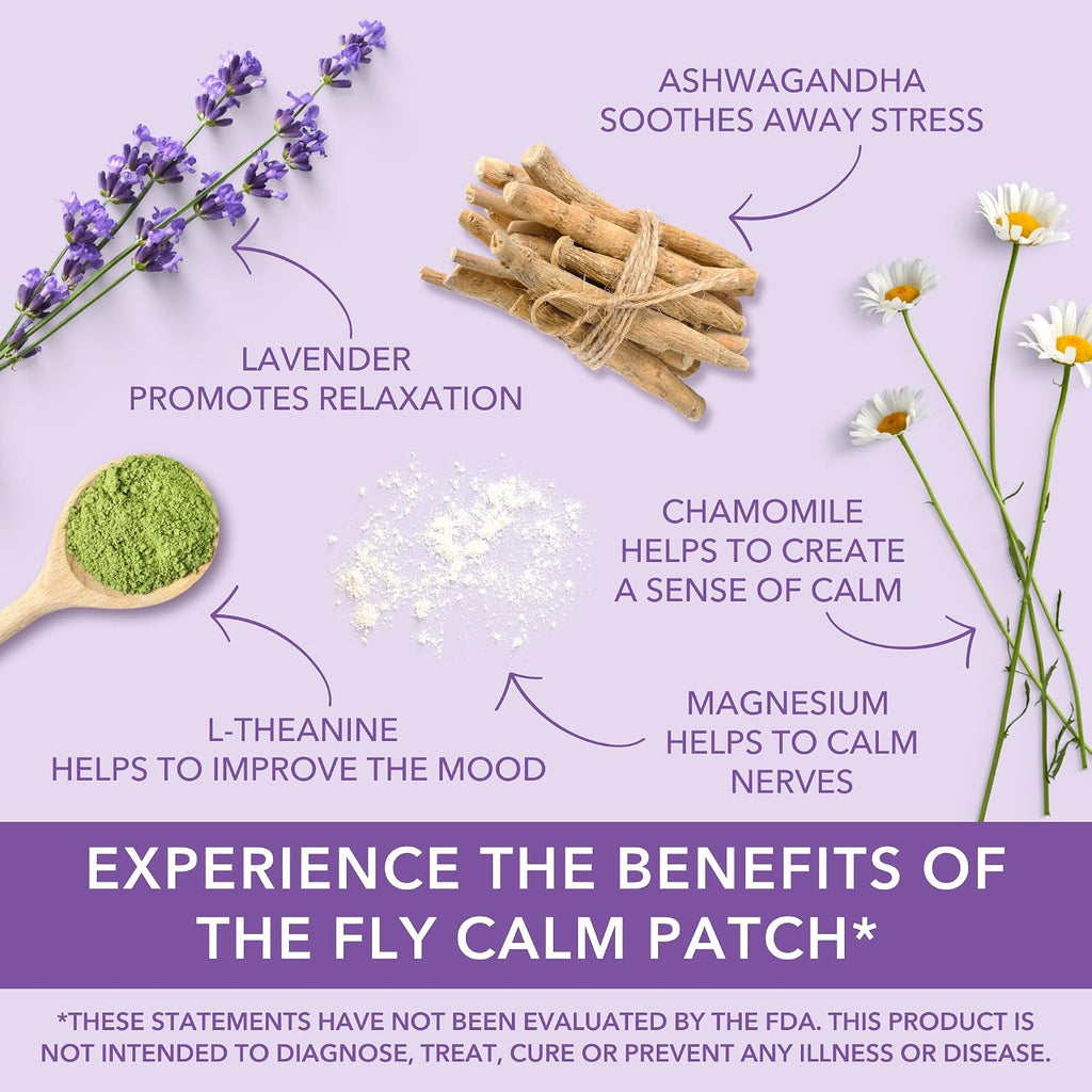 Laki Naturals Fly Calm Patch - Parches calmantes para vuelos (8 unidades)