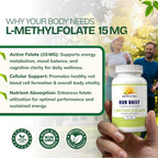 Our Daily Vites L-Metilfolato 15mg - 120 Cápsulas