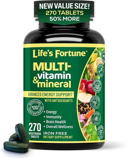 Life's Fortune Multivitamínico Completo con – Más energía y concentración: Gracias a las vitaminas del grupo B – Image 1
