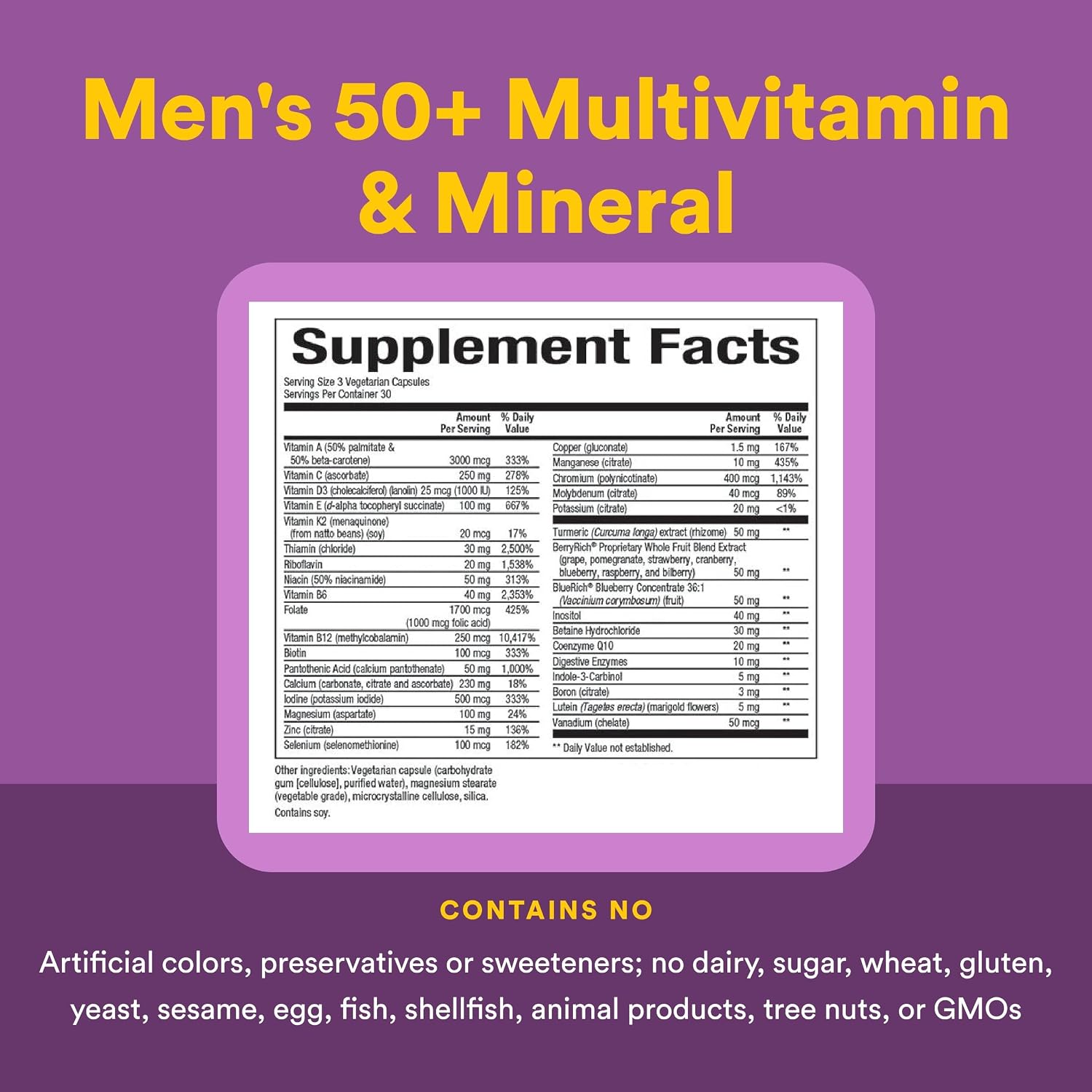 MultiFactors Women's 50+ Multivitamínico y Minerales - 90 Cápsulas
