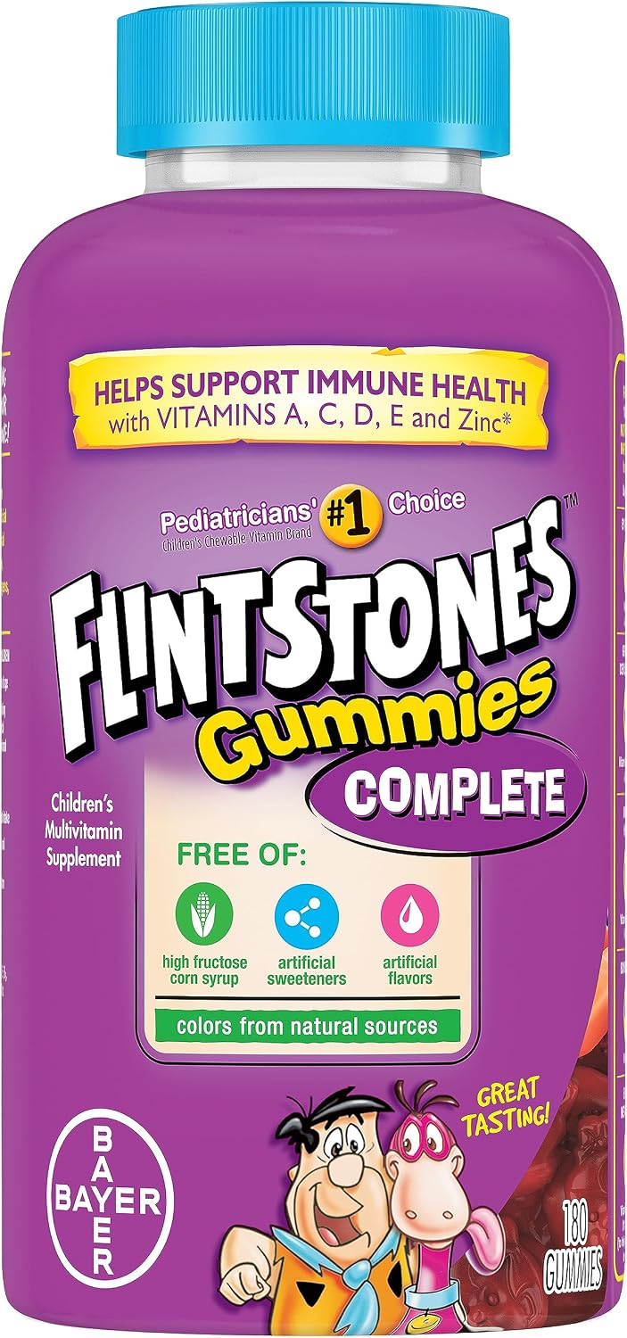Flintstones Vitaminas Completas Gomitas Multivitamínicas para Niños - 180 Gomitas