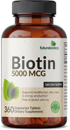 Futurebiotics Biotin 5000 MCG - 360 Comprimidos Vegetarianos