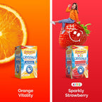 Emergen-C Kidz Crystals – Suplemento de Vitamina C con Zinc y Vitaminas B – Sabor Fresa Chispeante – 56 Sticks