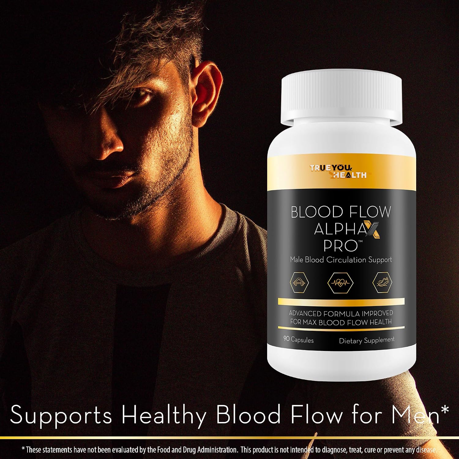 Blood Flow Alpha X Pro - Suplemento de Apoyo a la Circulación Sanguínea Masculina