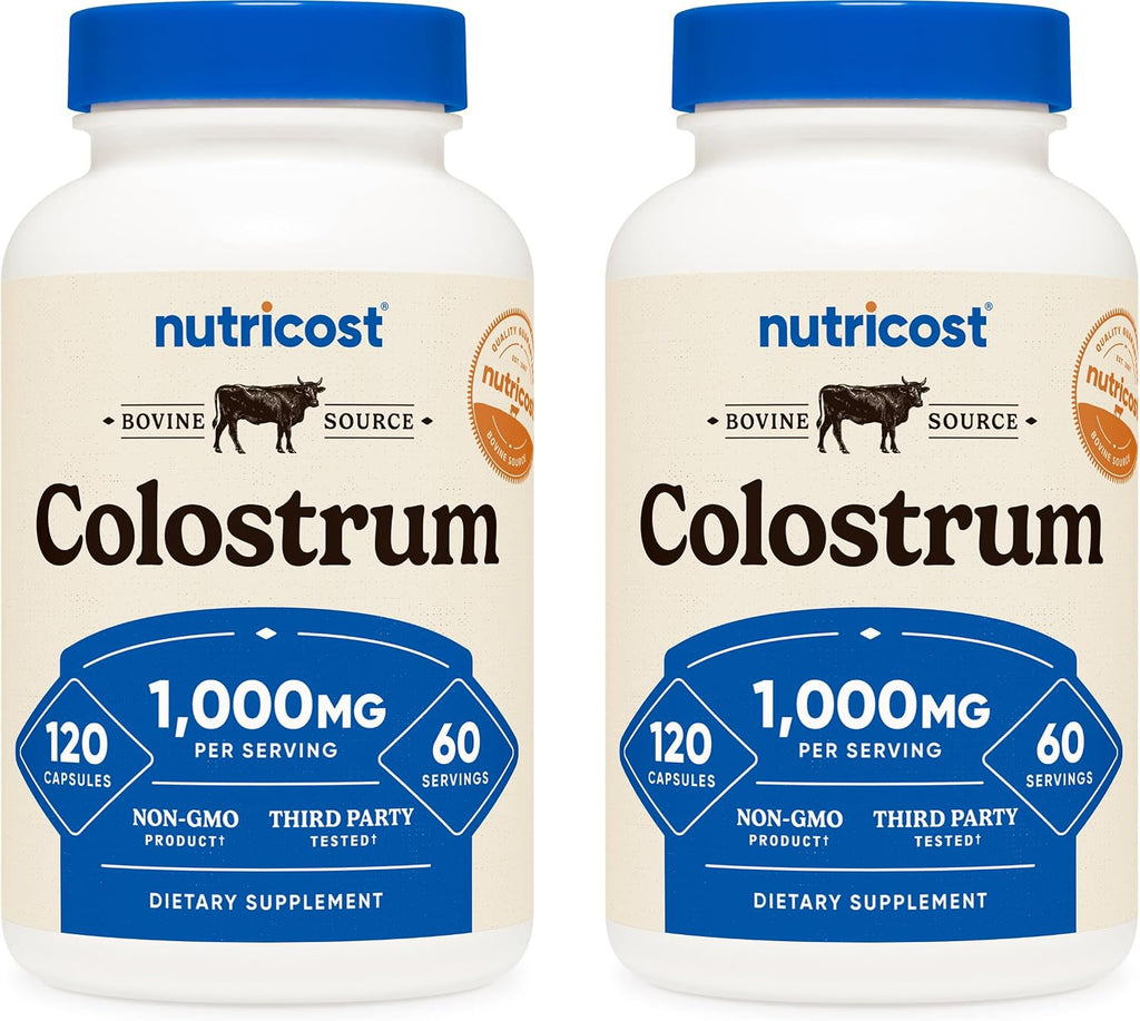 Nutricost Calostro 1000mg por Dosis, 360 Cápsulas (3 Botellas)