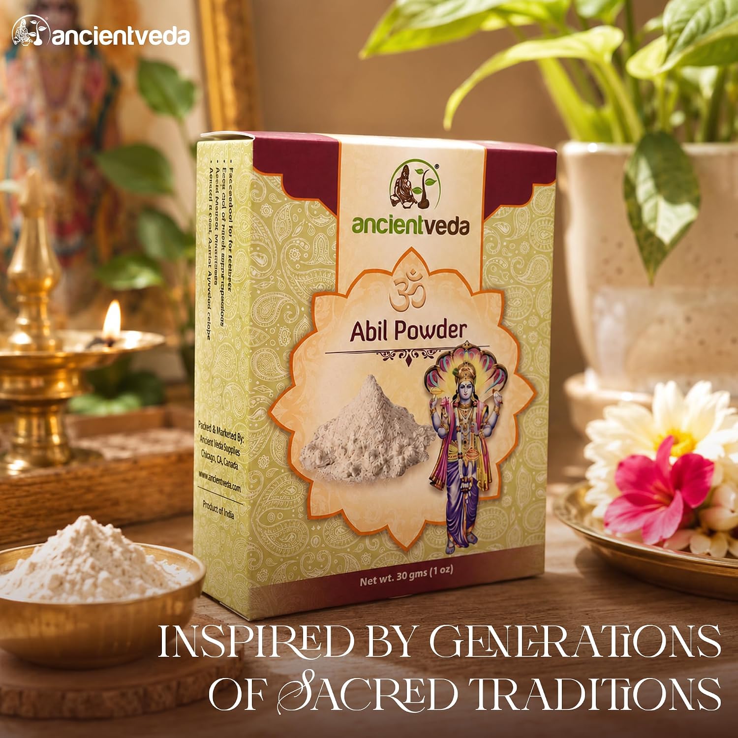 ANCIENT VEDA Puja Essentials 3 Packs (Abil Powder)