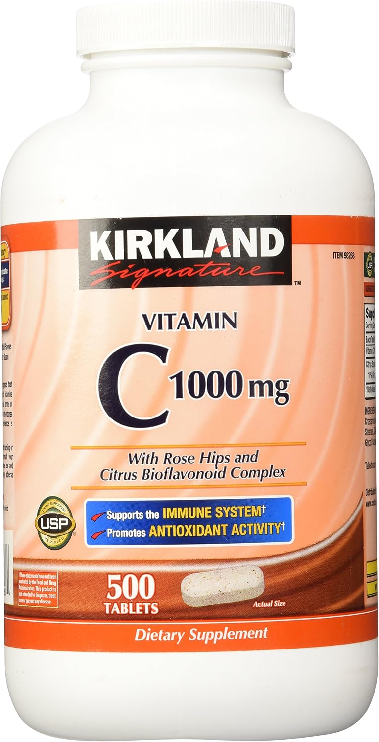 Kirkland Signature Vitamina C con Escaramujo, 500 Comprimidos