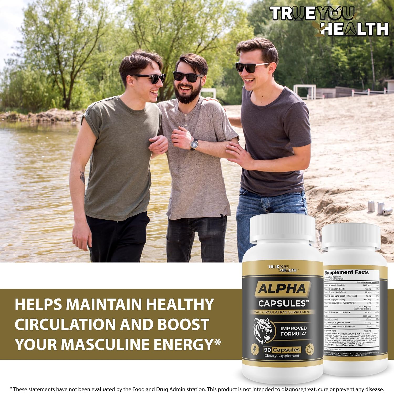 Alpha Capsules - Suplemento de Circulación Sanguínea para Hombres