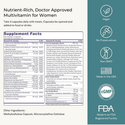 Multivitamínico para Mujeres con Alimentos Integrales (120 Cápsulas Vegetales) – Image 8