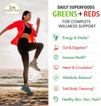 Organic Veda Mezcla de Superalimentos Verdes, Rojos, Frutas y Verduras - 120 Cápsulas