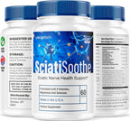 Sciatisoothe Cápsulas - Suplemento Natural para el Apoyo contra la Ciática (3 Paquetes, 180 Cápsulas)