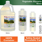 Glicerina Vegetal - 1 Pinta (473 ml) - VG de Palma Sostenible RSPO - No GMO - Kosher - Halal - Grado Farmacéutico USP - Envase HDPE con Sello de Seguridad