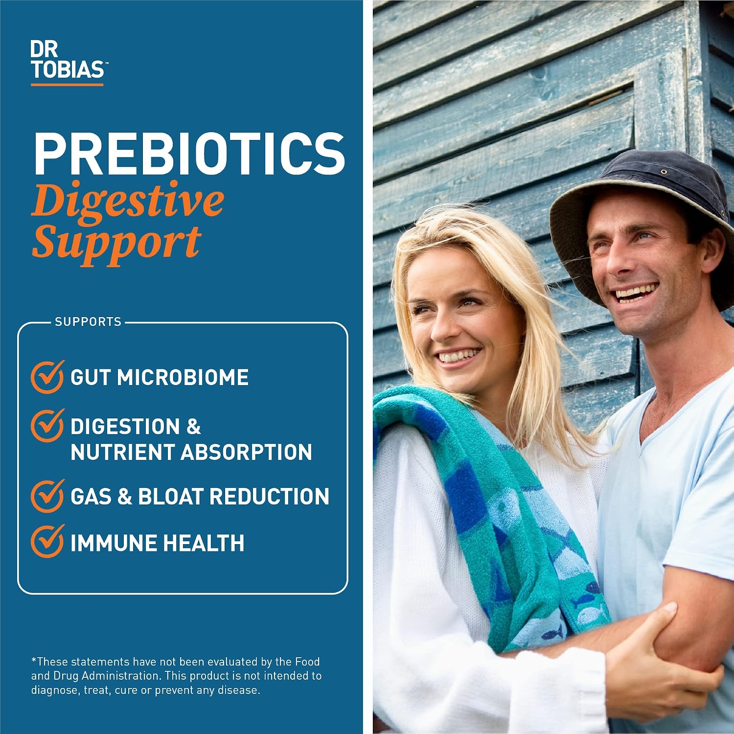 Dr. Tobias Prebiotics - 30 Capsules - Digestive Support and Gut Health