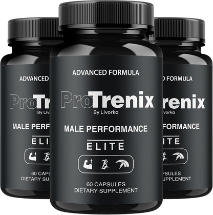 (3 Pack) ProTrenix Pills, ProTrenix Pills for Men, ProTrenix Capsules, ProTrenix Supplement Capsules All Natural Support - Premium Formula, ProTrenix Advanced Formula, 180 Capsules for 3 Month