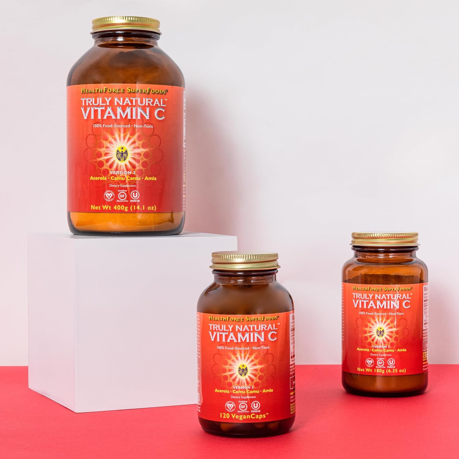 HealthForce Superfoods Truly Natural Vitamin C - 240 Cápsulas Veganas