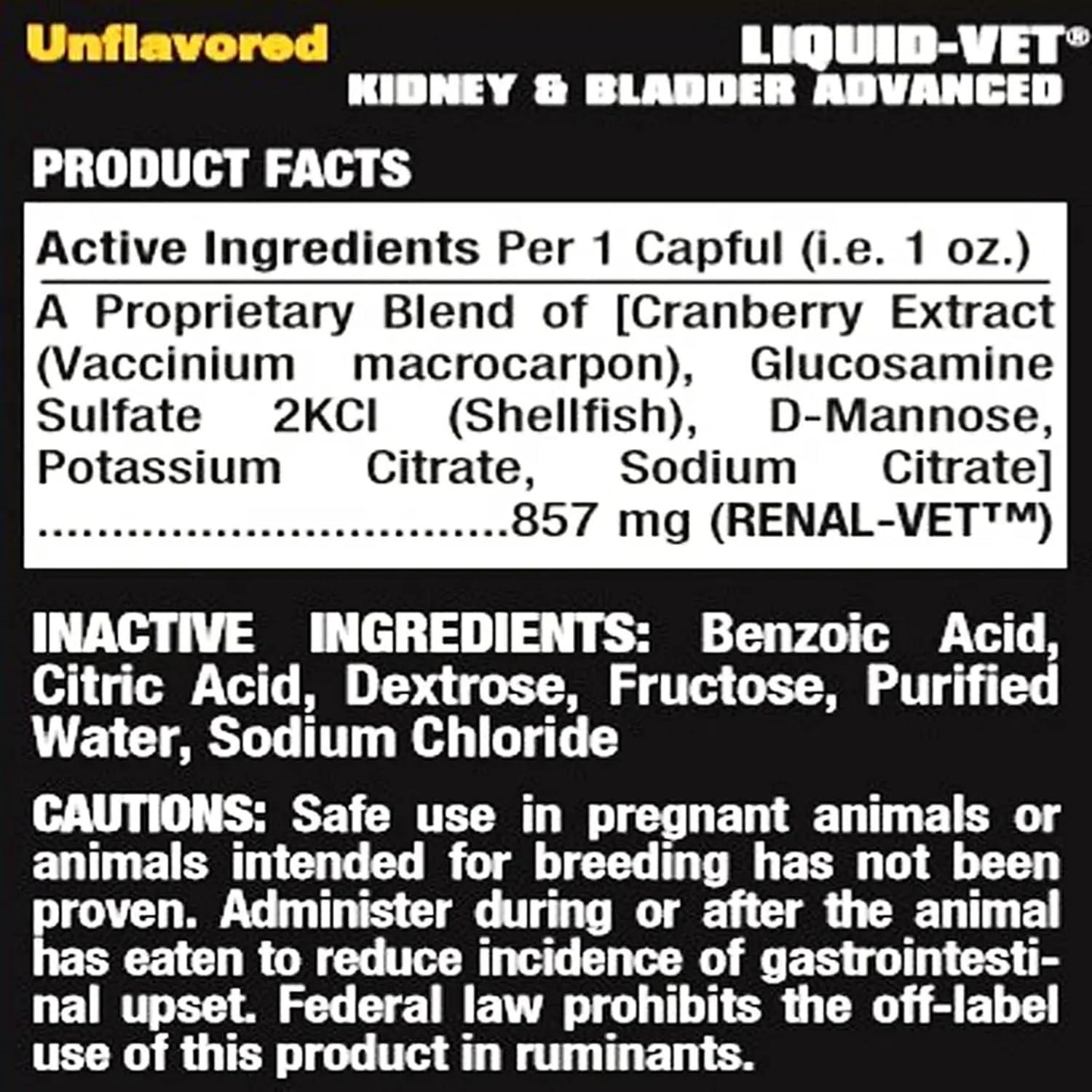 LIQUID-VET Fórmula Líquida para Perros con Arándano y D-Manosa - Apoyo Renal y Vesical