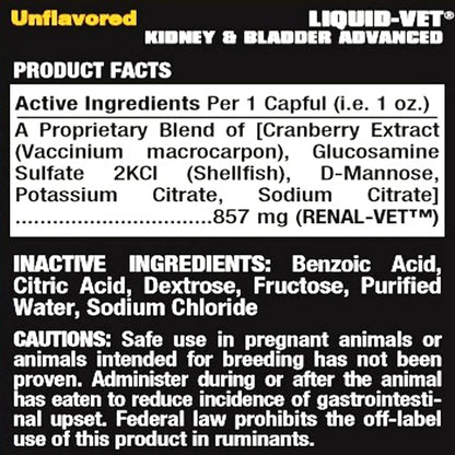 LIQUID-VET K9 Kidney & Bladder Formula – – D-Mannosa: Carbohidrato simple que puede ayudar a mantener las vías – Image 7