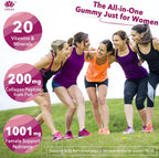 LILICARE Multivitamínico para Mujeres Gominolas - Sin Azúcar, Con Metilfolato, Biotina y Colágeno