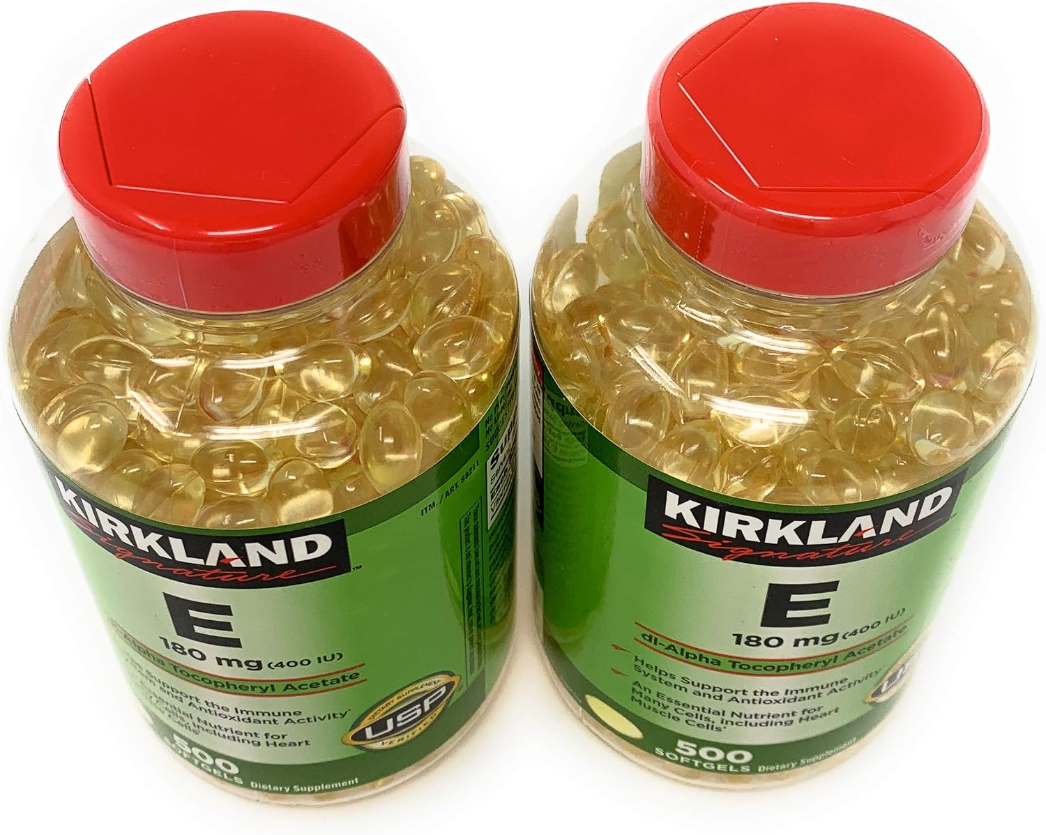 Kirkland Signature Vitamina E 400 UI, 500 Cápsulas Blandas (Pack de 2)