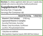 PURE® Vitamina C Liposomal 2100 mg - 180 Cápsulas, 60 Dosis - Alta Absorción con Lecitina de Girasol - Antioxidante para el Sistema Inmunitario y Colágeno - Fabricado en EE. UU.