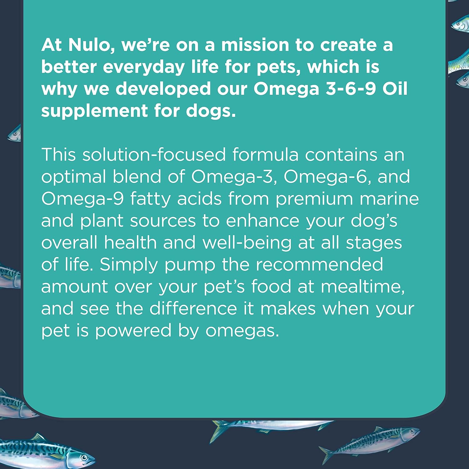 Nulo Omega 3-6-9 Aceite de Pescado para Perros y Cachorros – Apoya la Salud de la Piel, el Pelaje, las Articulaciones y el Corazón – 473 ml