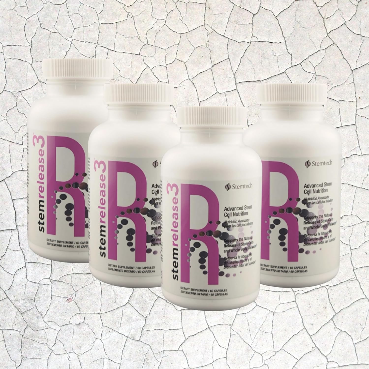 Stemrelease3™ Nutrición para Células Madre y Telómeros - 60 Cápsulas (4 Pack)