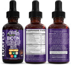 LuxFlo Biotina y Colágeno Líquido - Suplemento Completo para Cabello, Piel y Uñas