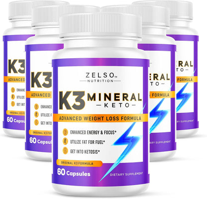 ZELSO K3 Mineral Cápsulas para Pérdida de Peso – Pack de 2 (120 Cápsulas) – Image 8