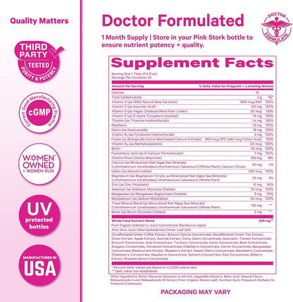 Pink Stork Liquid Prenatal Vitamins for Women – Berry, 64 Servings – Image 6