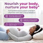 NatureGenX Methyl Prenatal con Probióticos – Vitaminas Prenatales con Hierro, Metilfolato, Jengibre y B12 Activa – 60 Cápsulas