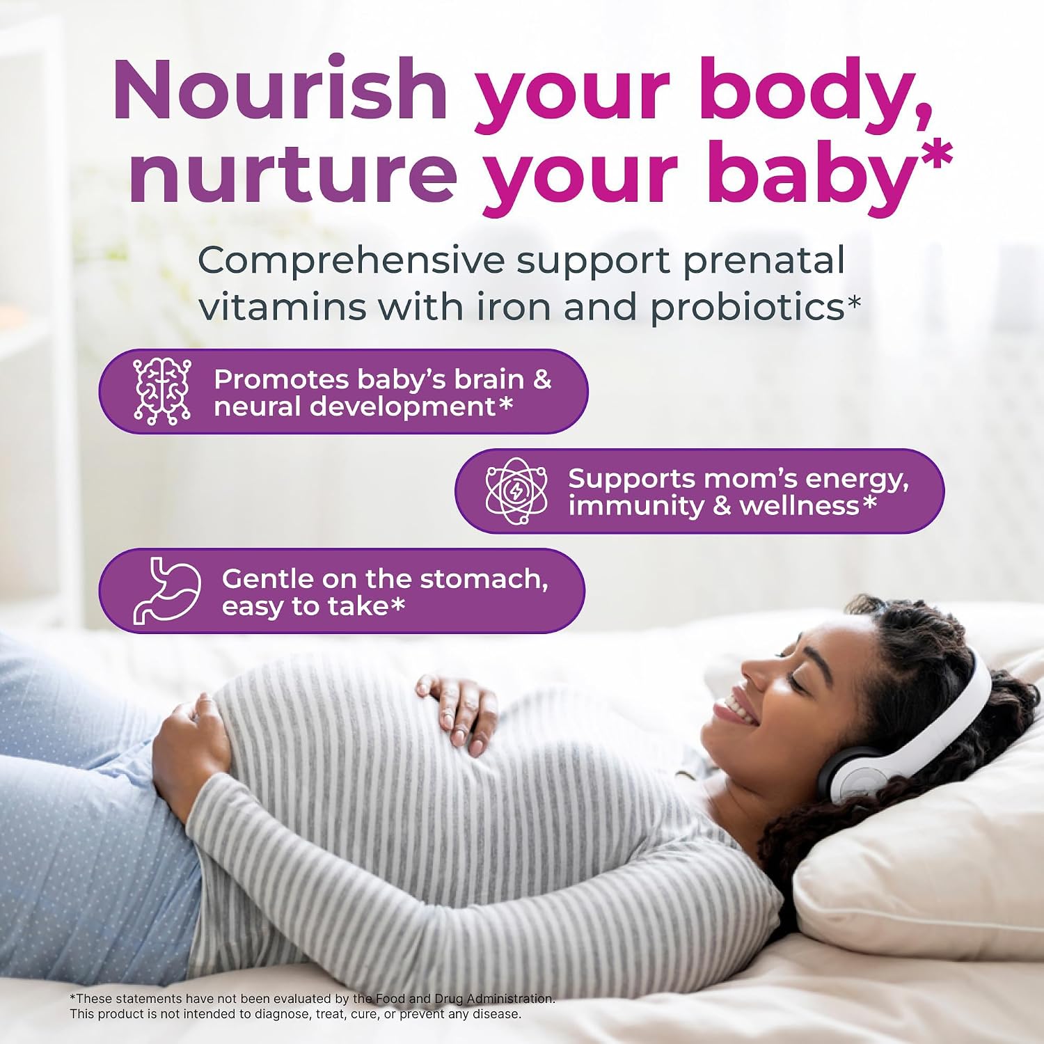 NatureGenX Methyl Prenatal con Probióticos – Vitaminas Prenatales con Hierro, Metilfolato, Jengibre y B12 Activa – 60 Cápsulas