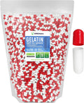 XPRS Nutra Cápsulas Vacías Tamaño 0 - 5000 Unidades - Cápsulas de Gelatina Bovinas para Rellenar Suplementos (Rojo/Blanco)