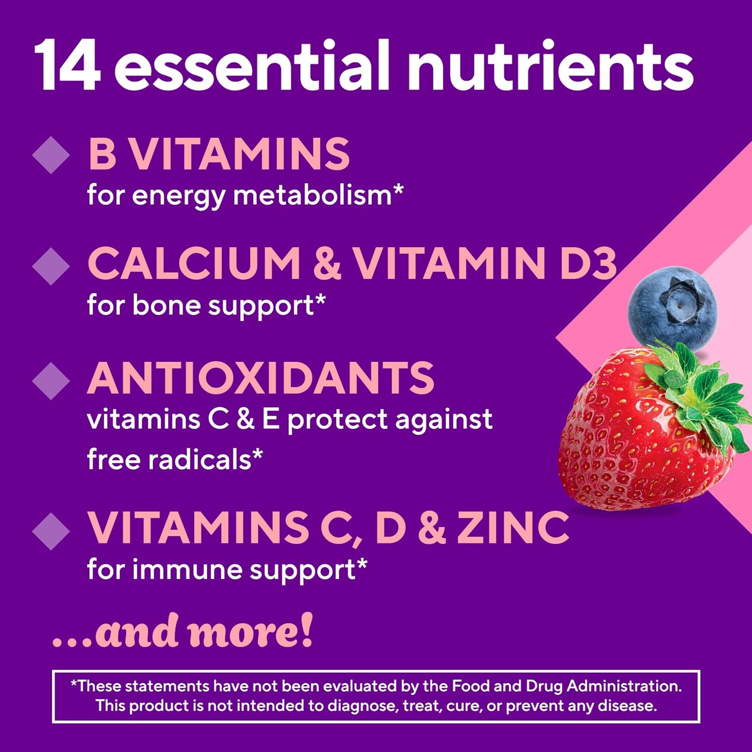 Vitafusion Multivitamínico para Mujeres Sin Azúcar - 90 Gomitas