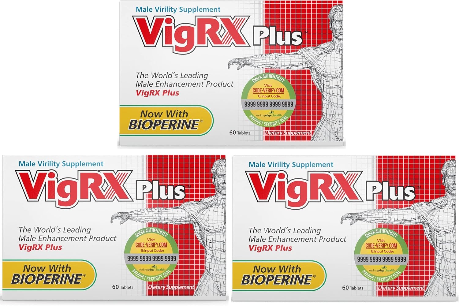 VigRX Plus Complemento Diario - 180 Comprimidos (3 Envases)