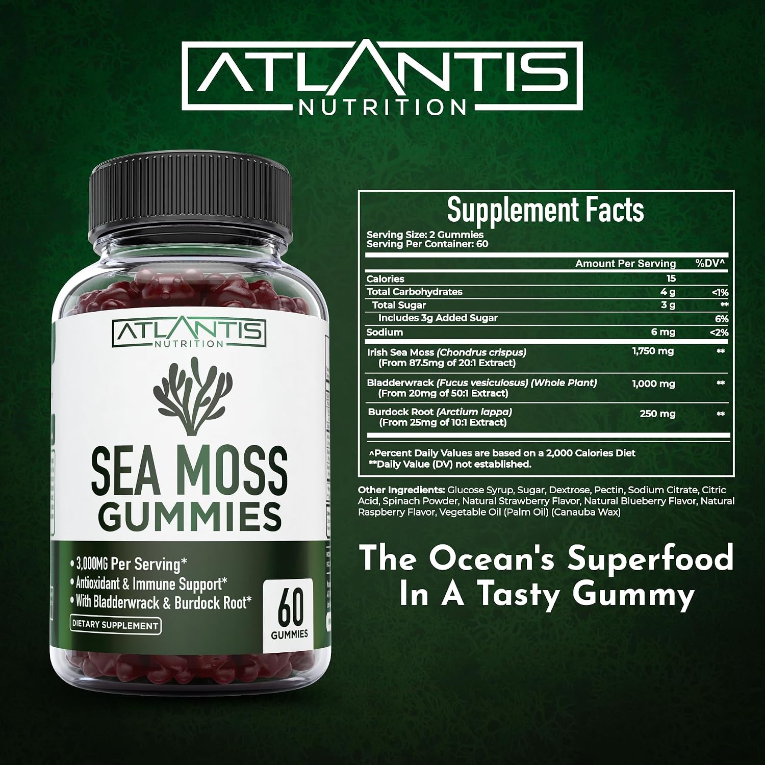 Irish Sea Moss Gummies 3000mg – Atlantis Nutrition