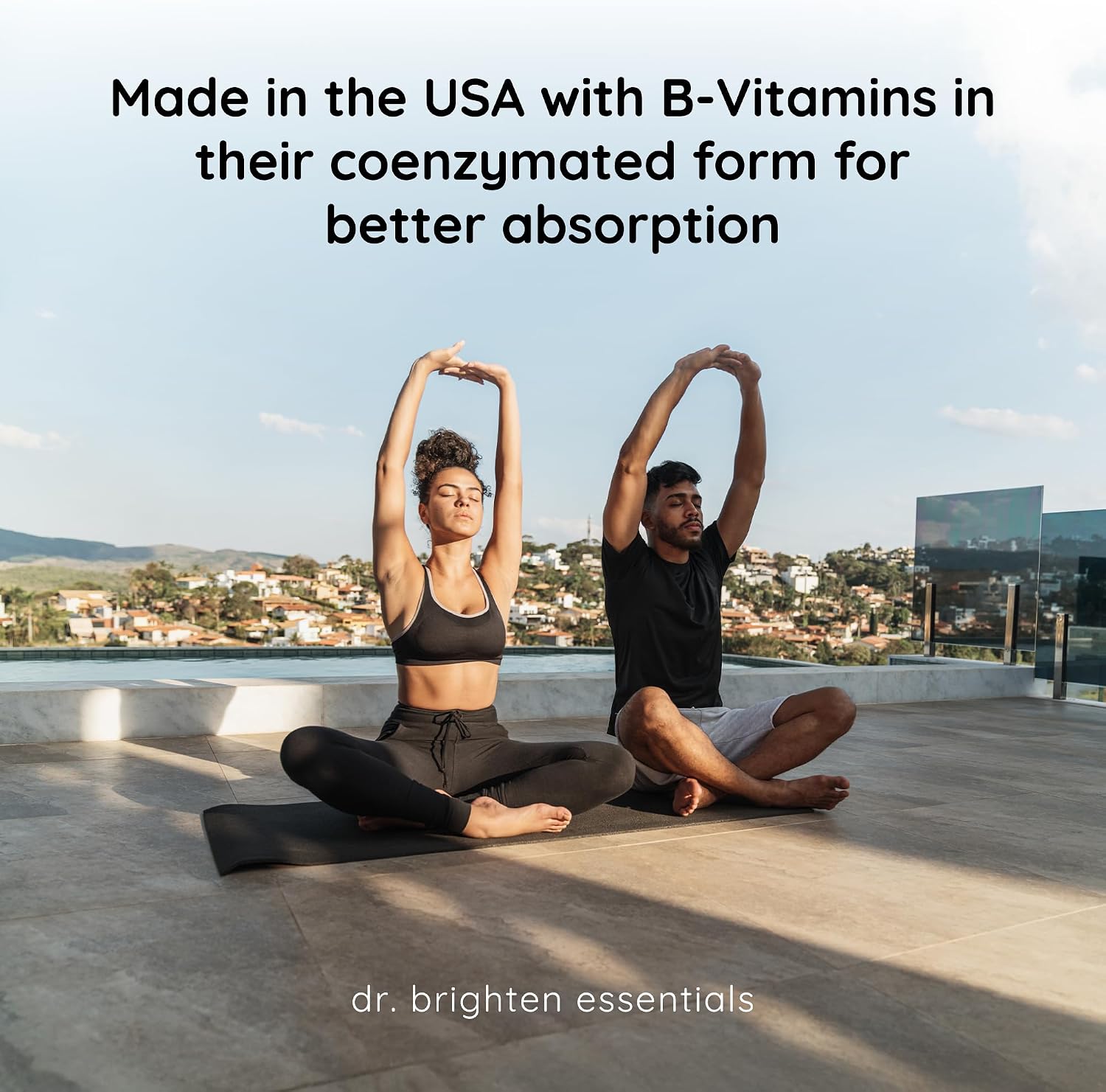 Dr. Brighten B-Active Plus - Complejo de Vitaminas B Coenzimadas, 60 Cápsulas