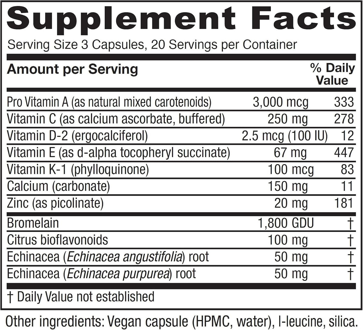 Vitanica Opti-Recovery - Complemento Alimenticio para Apoyo Pre y Post Cirugía, 60 Cápsulas Veganas – Image 2