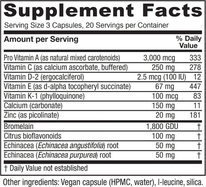 Vitanica Opti-Recovery - Complemento Alimenticio para Apoyo Pre y Post Cirugía, 60 Cápsulas Veganas – Image 2