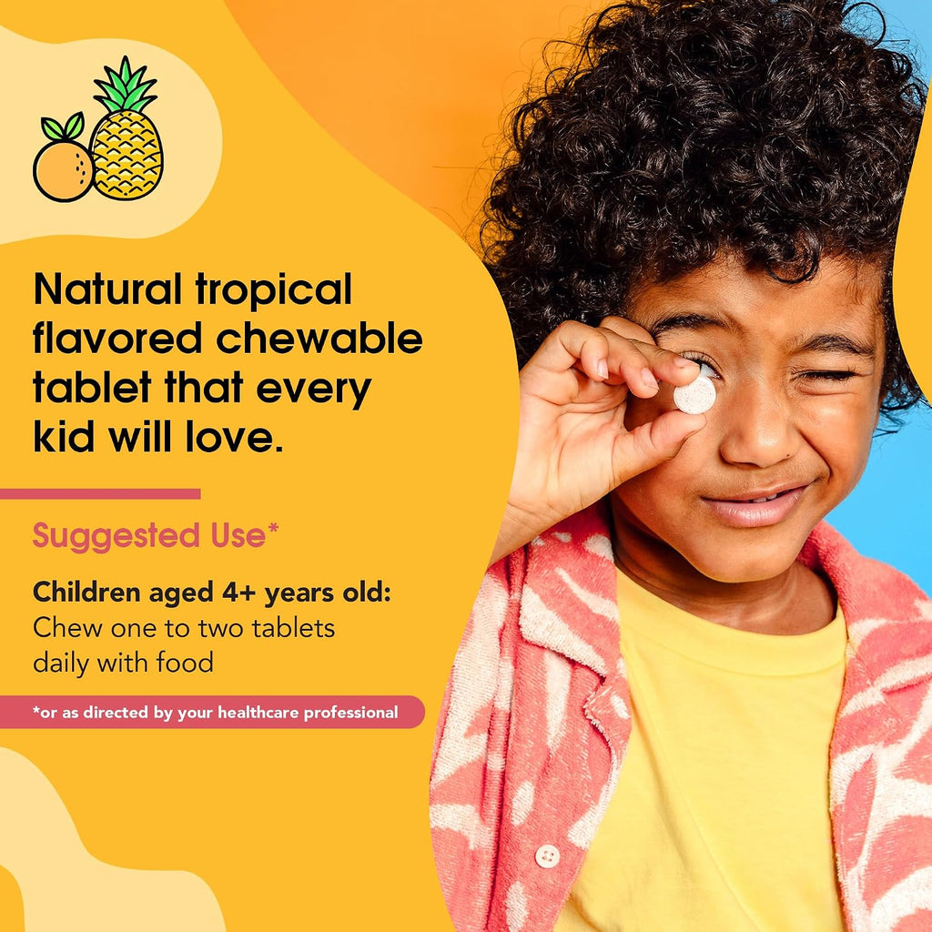 I'm Nutrients Iron Immunity | Hierro para Niños con Vitamina C y D3 | 60 Comprimidos Masticables