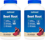 Nutricost Raíz de Remolacha Orgánica 2400mg, 180 Cápsulas - Certificado CCOF