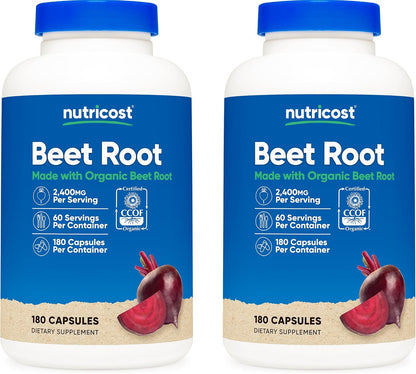 Nutricost Raíz de Remolacha Orgánica 2400mg, 180 Cápsulas - Certificado CCOF – Image 9