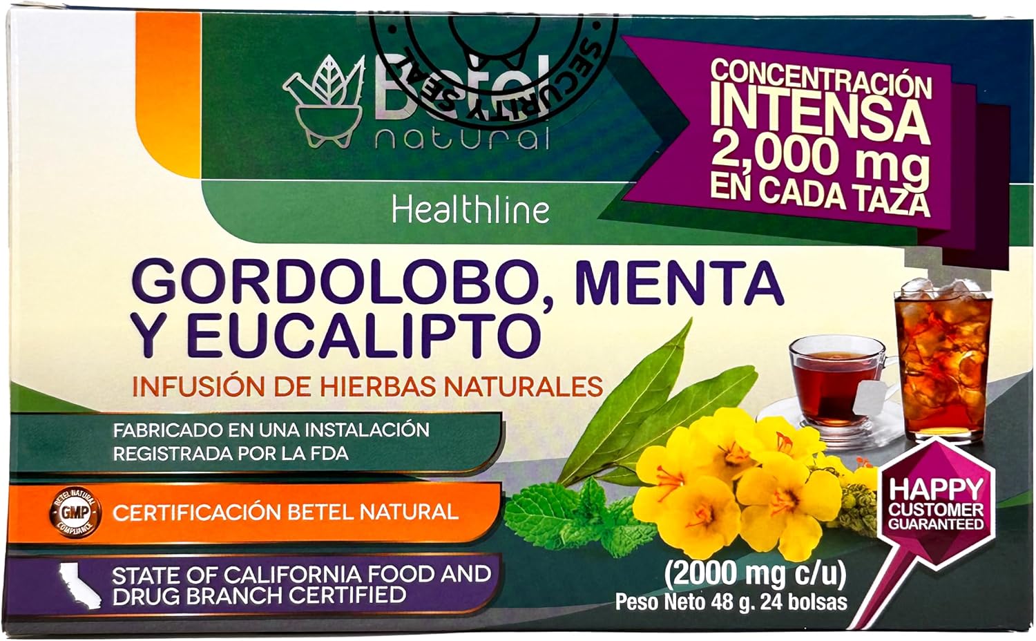 Betel Natural Té de Gordolobo, Menta y Eucalipto - 24 Bolsitas