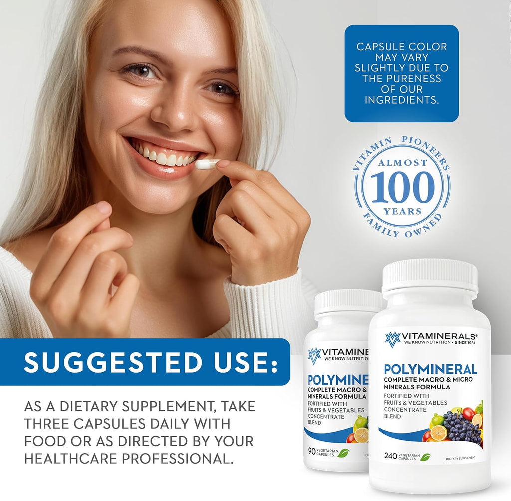 Vitaminerals 16 Polymineral Comprehensive Mineral Formula, 90 cápsulas vegetales