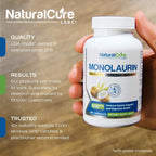 Natural Cure Labs Monolaurina Premium – 600mg, 100 Cápsulas