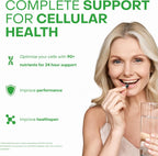 HealthyCell AM/PM Healthspan System - 90+ Vitaminas, Minerales, Fitonutrientes, Probióticos y Enzimas - 60 Comprimidos AM y 60 PM