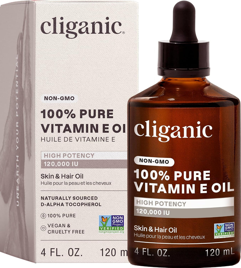 Cliganic Aceite de Vitamina E Puro 240.000 IU (240 ml) - Natural D-Alfa Tocoferol